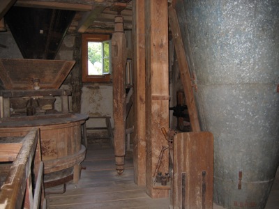 Ein Blick auf den Mahlboden der Brückner Mühle